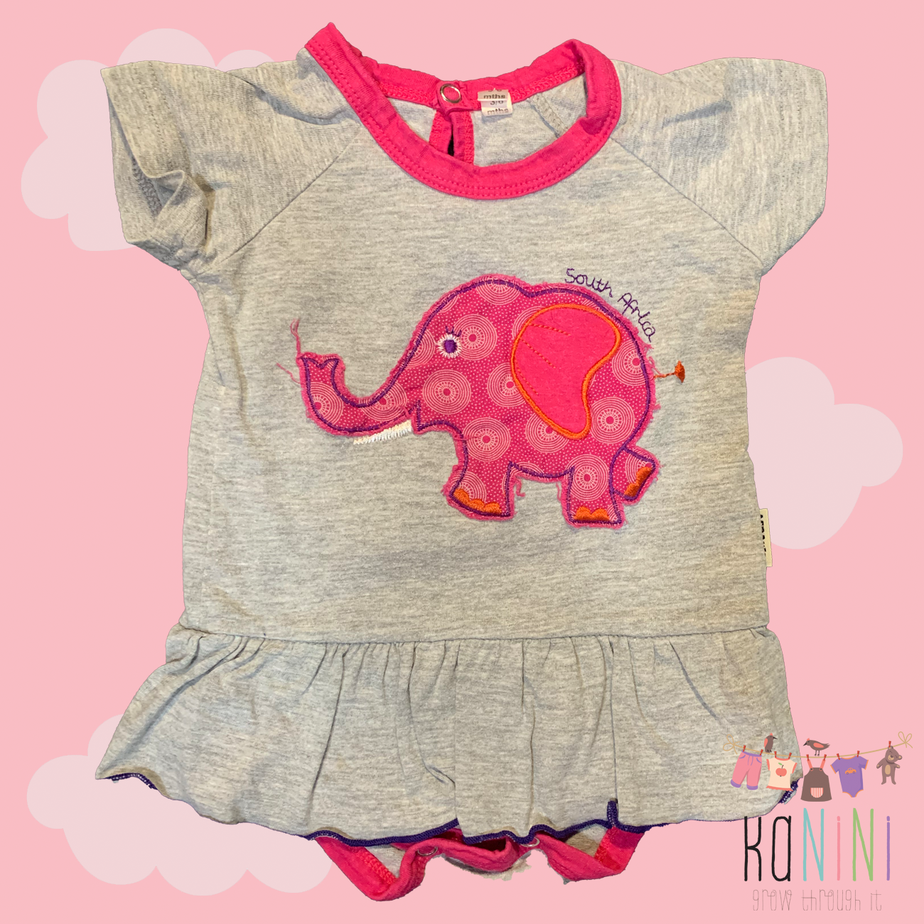 Featured image for “Afrokid 3-6 Months Girls Elephant Dress”