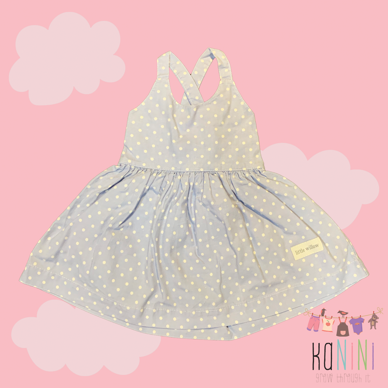 Featured image for “Little Willow 3 - 6 Months Girls Polkadot Dress”