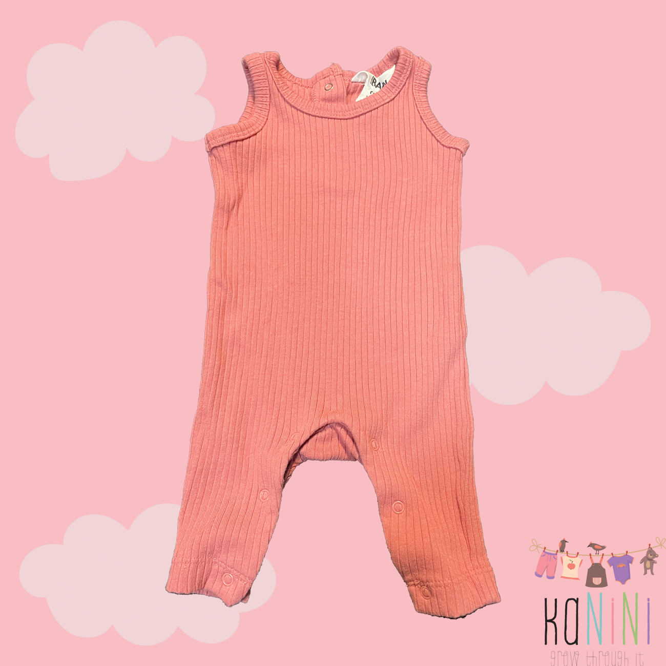 Featured image for “Cotton On 0 - 3 Months Girls Dusty Pink Romper”