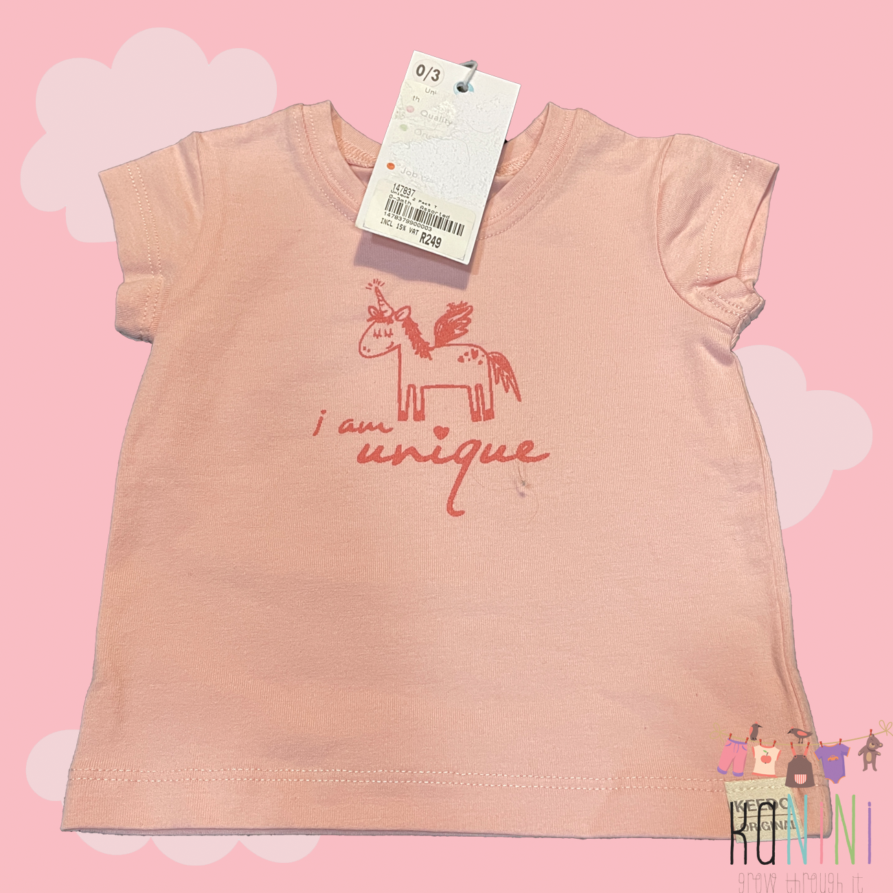 Featured image for “Keedo 0 - 3 Months Girls Pink t-Shirt”