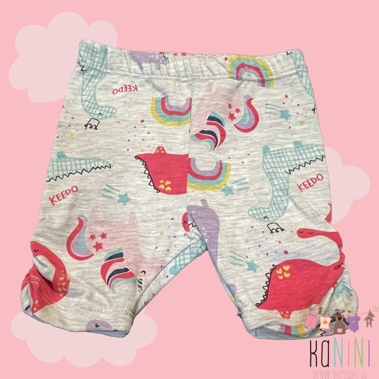 Featured image for “Keedo 3 - 6 Months Girls Dino Print Leggings”