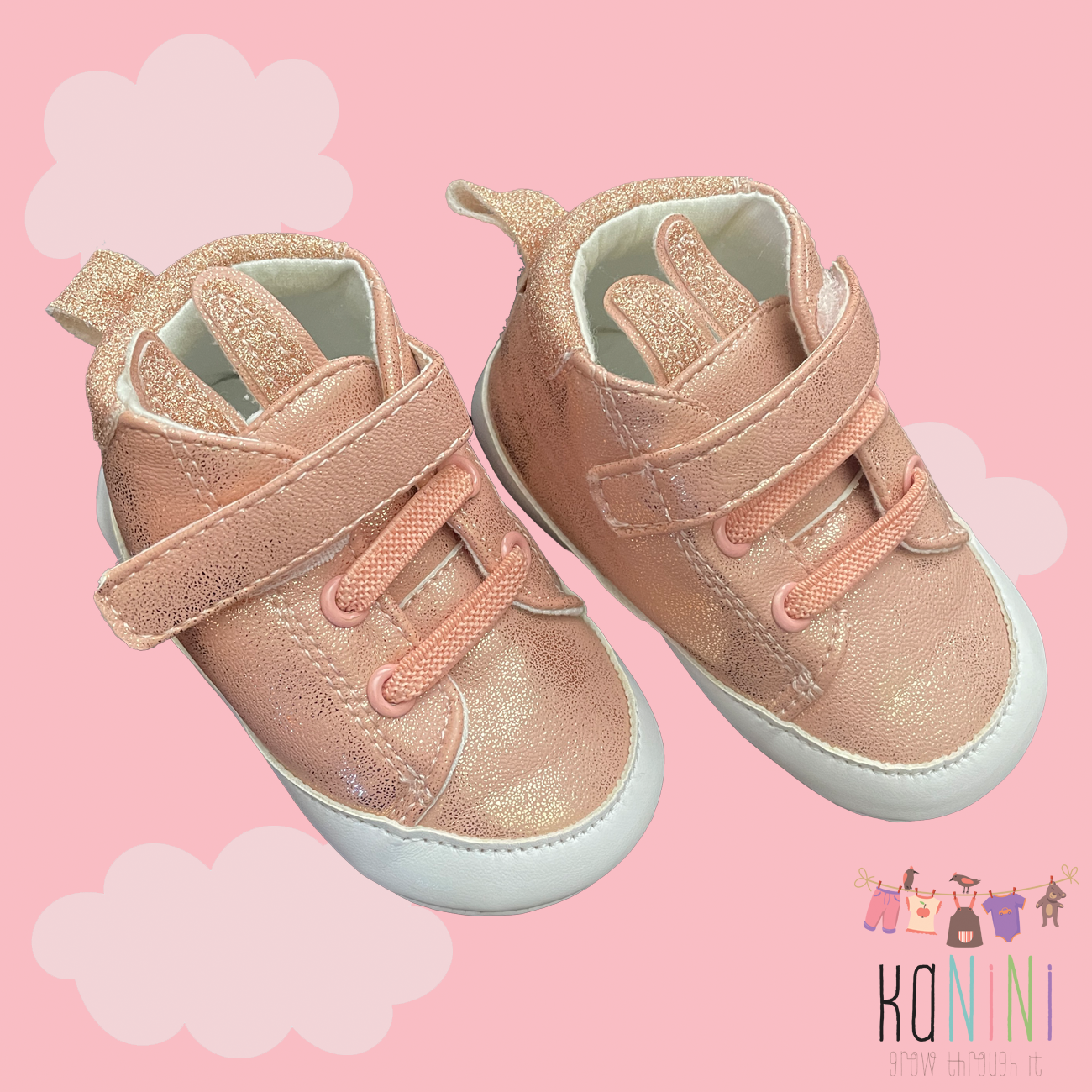 Featured image for “Woolworths Size 2 Girls Rose Gold Sneakers”