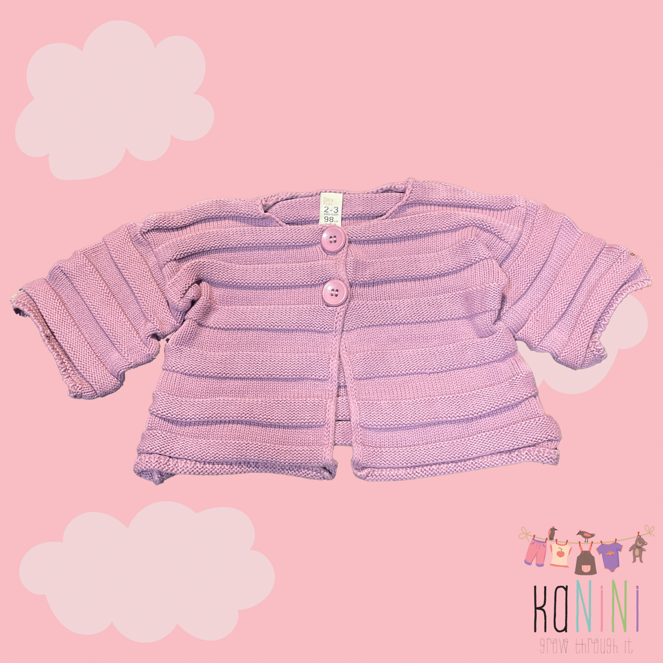 Featured image for “ZARA 2 - 3 Years Girls Purple Knitted Jersey”