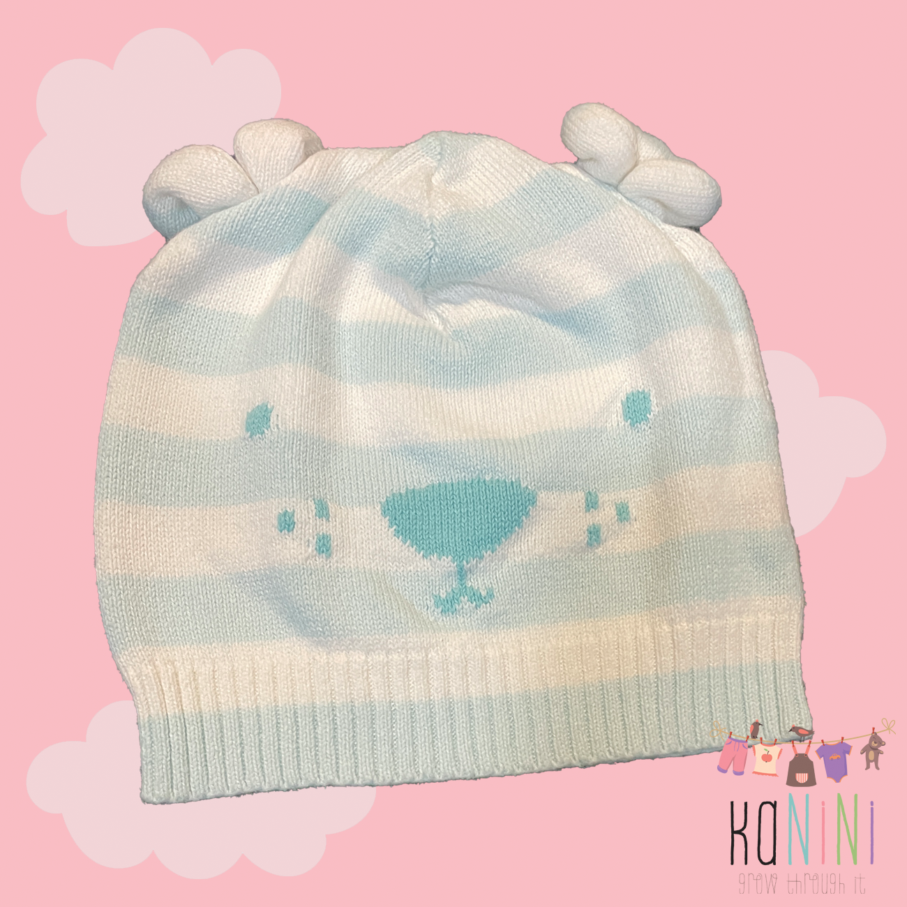 Featured image for “Cat & Jack 3 - 6 Months Girls Striped Beanie”