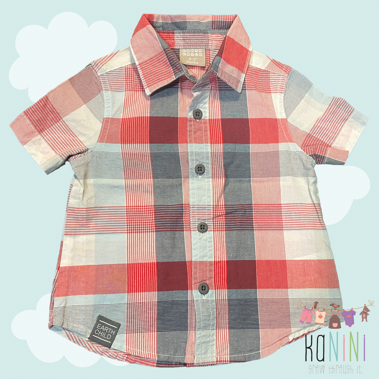 Featured image for “Earthchild 6 - 12 Months Boys Check Shirt”