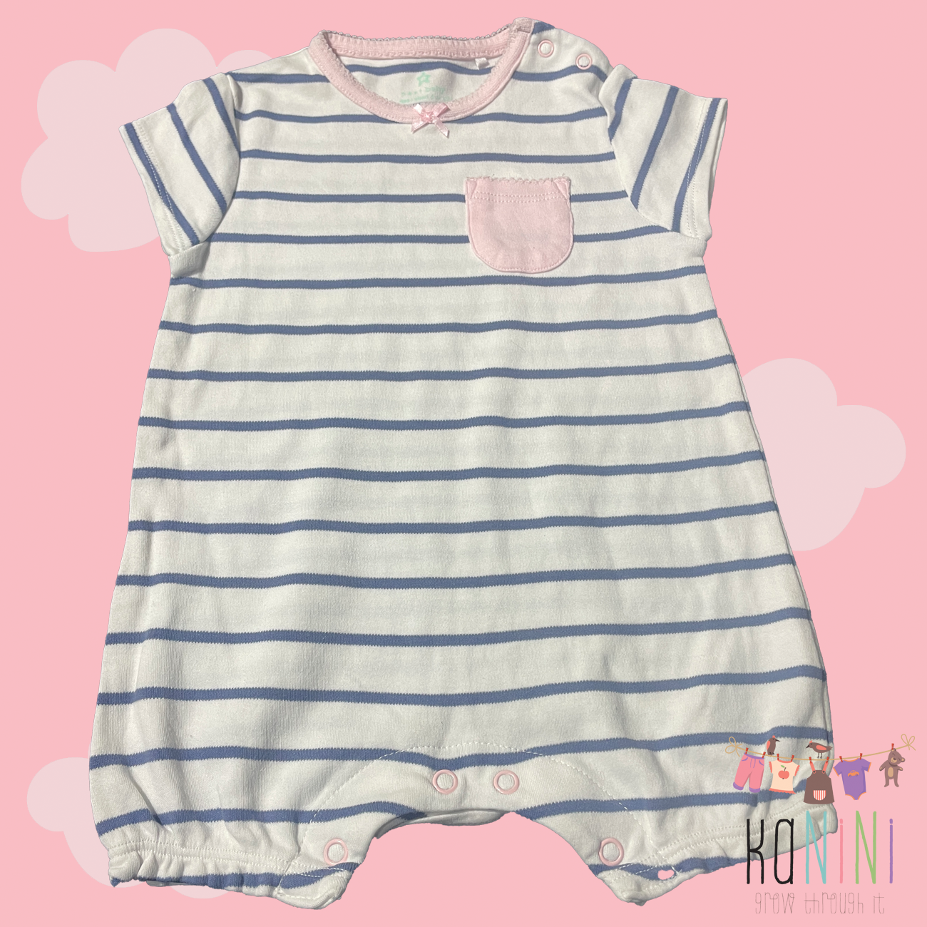 Featured image for “UK Next 3 - 6 Months Girls Striped Romper”