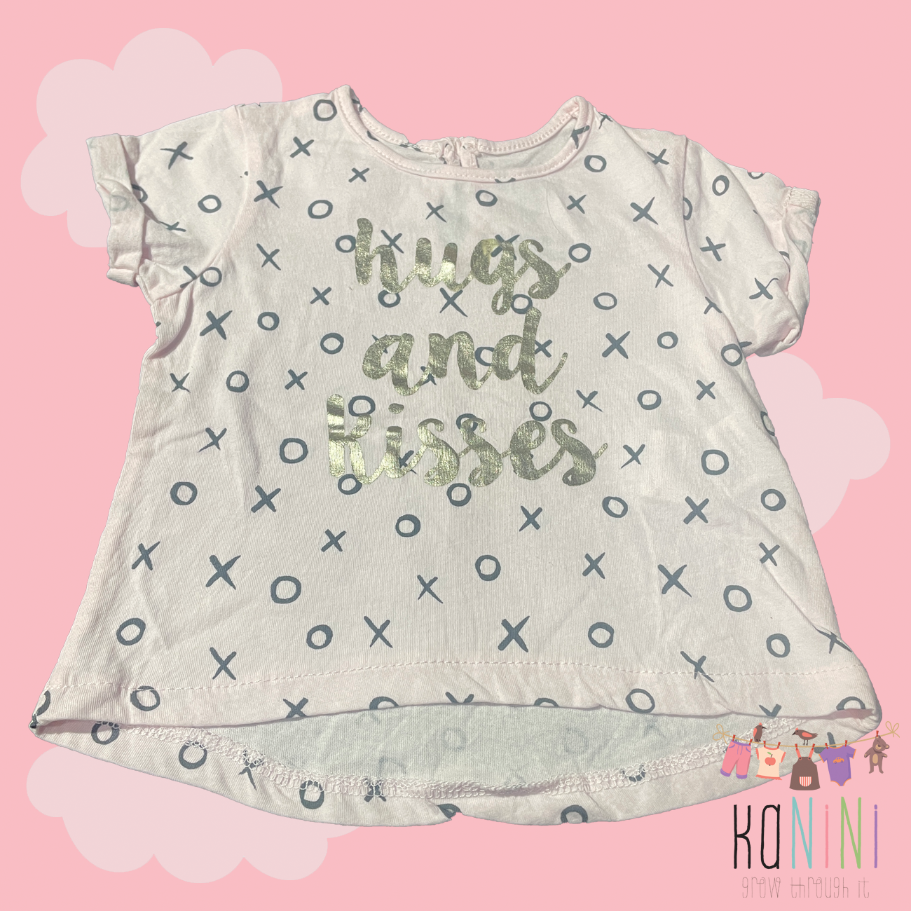 Featured image for “Cotton On 3 - 6 Months Girls Hugs & Kisses T-Shirt”