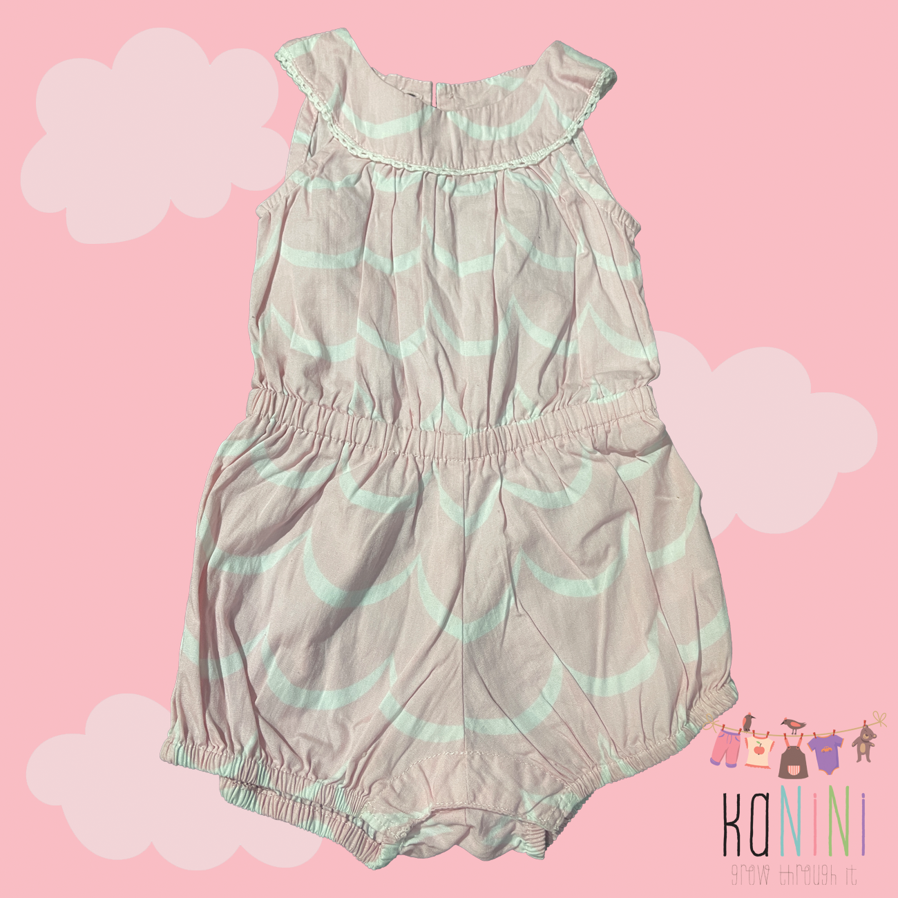 Featured image for “Earthchild Newborn Girls Pink & White Romper”