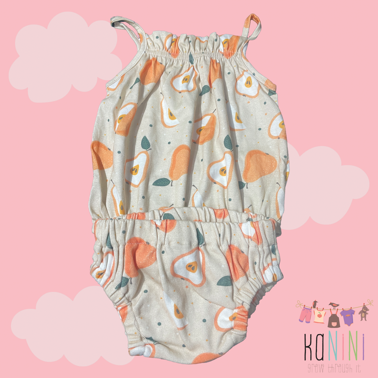 Featured image for “Baba Fishees 0 - 3 Months Girls Romper & Diaper Cover Set”