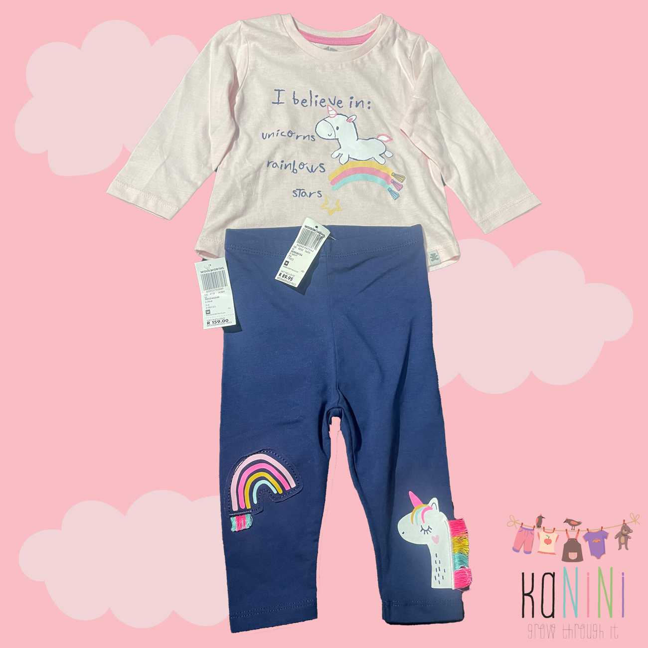 Featured image for “Woolworths 3 - 6 Months Girls Top & Legging Set”