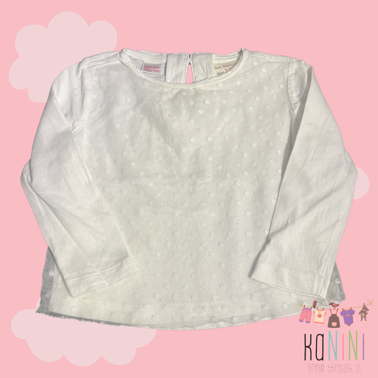 Featured image for “ZARA 9 - 12 Months Girls Long Sleeve Shirt”