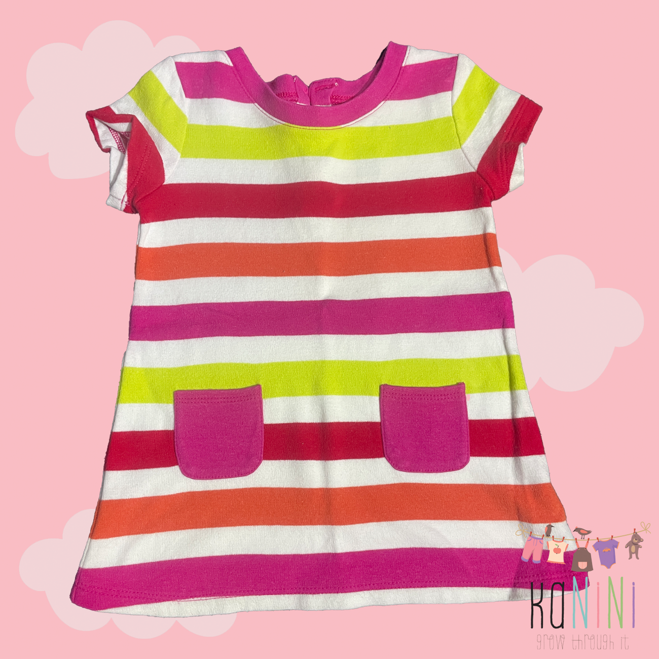 Featured image for “Baby GAP 6 - 12 Months Girls Candy Stripe Dress”