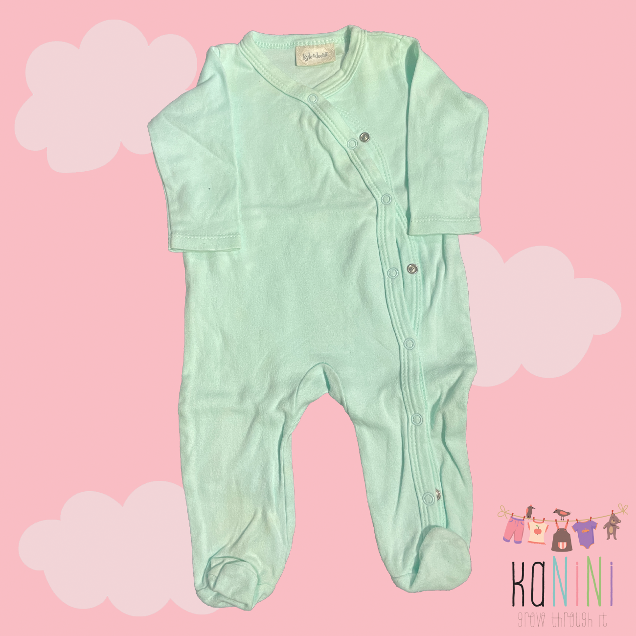 Featured image for “Kyle & Deena 0 - 3 Months Girls Turquoise Babygrow”