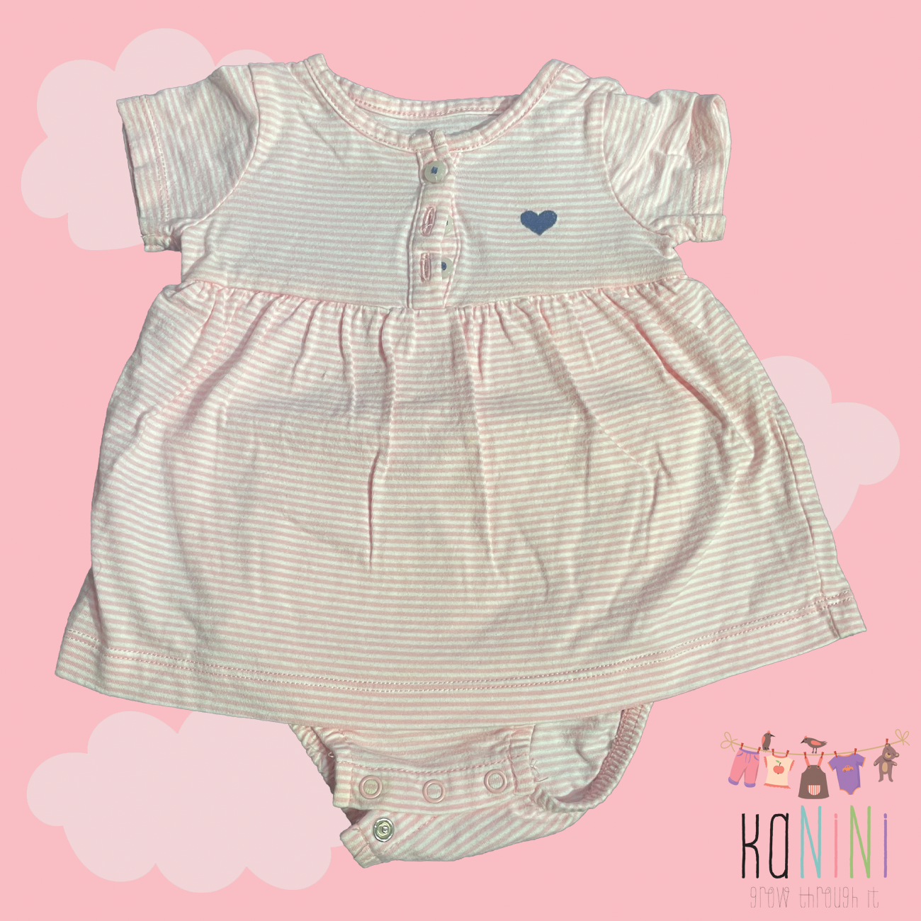 Featured image for “Carter's 6 Months Girls Striped Romper”