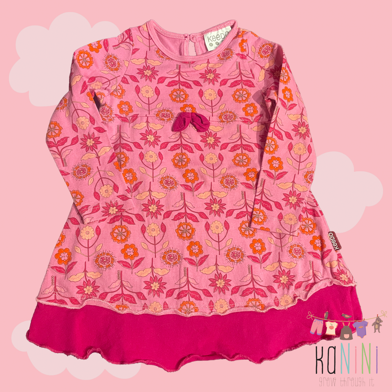 Featured image for “Keedo 12 - 18 Months Girls Pink Floral Dress”