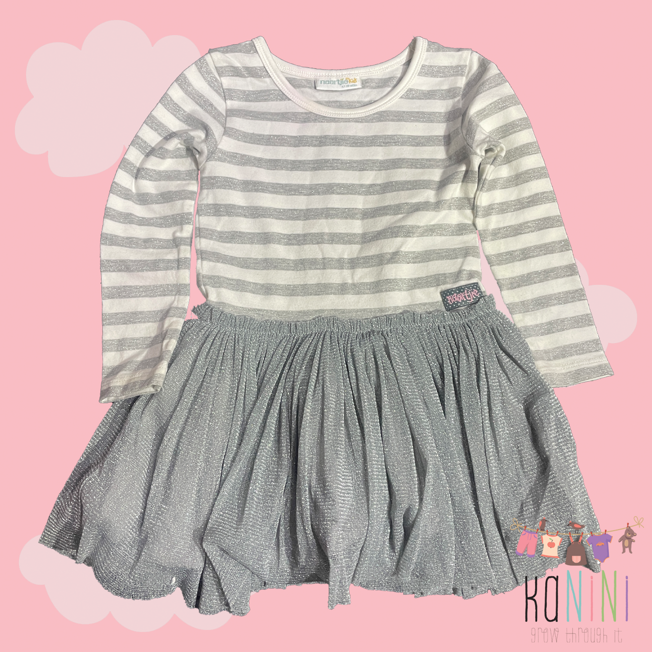 Featured image for “Naartjie 12 - 18 Months Girls Silver Twirl Dress”