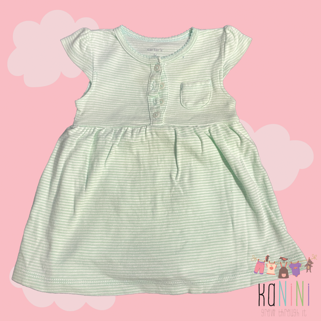 Featured image for “Carter's 9 Months Girls Striped Dress”