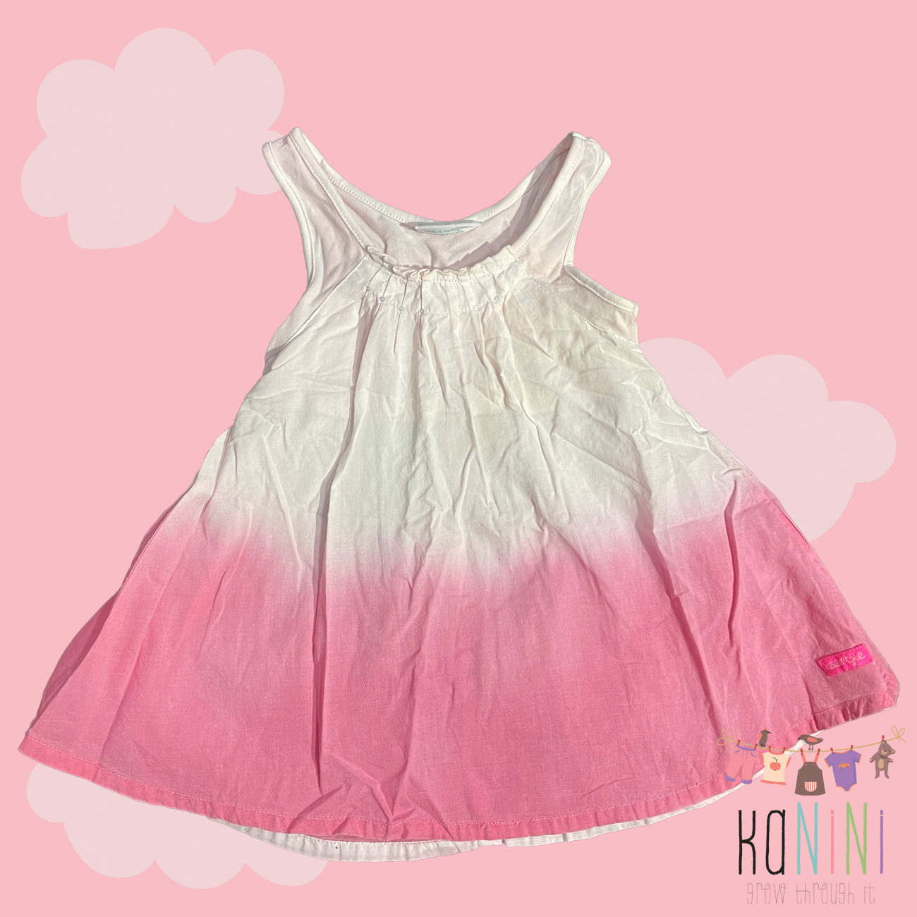 Featured image for “Naartjie 3 - 6 Months Girls Pink Ombre Dress”