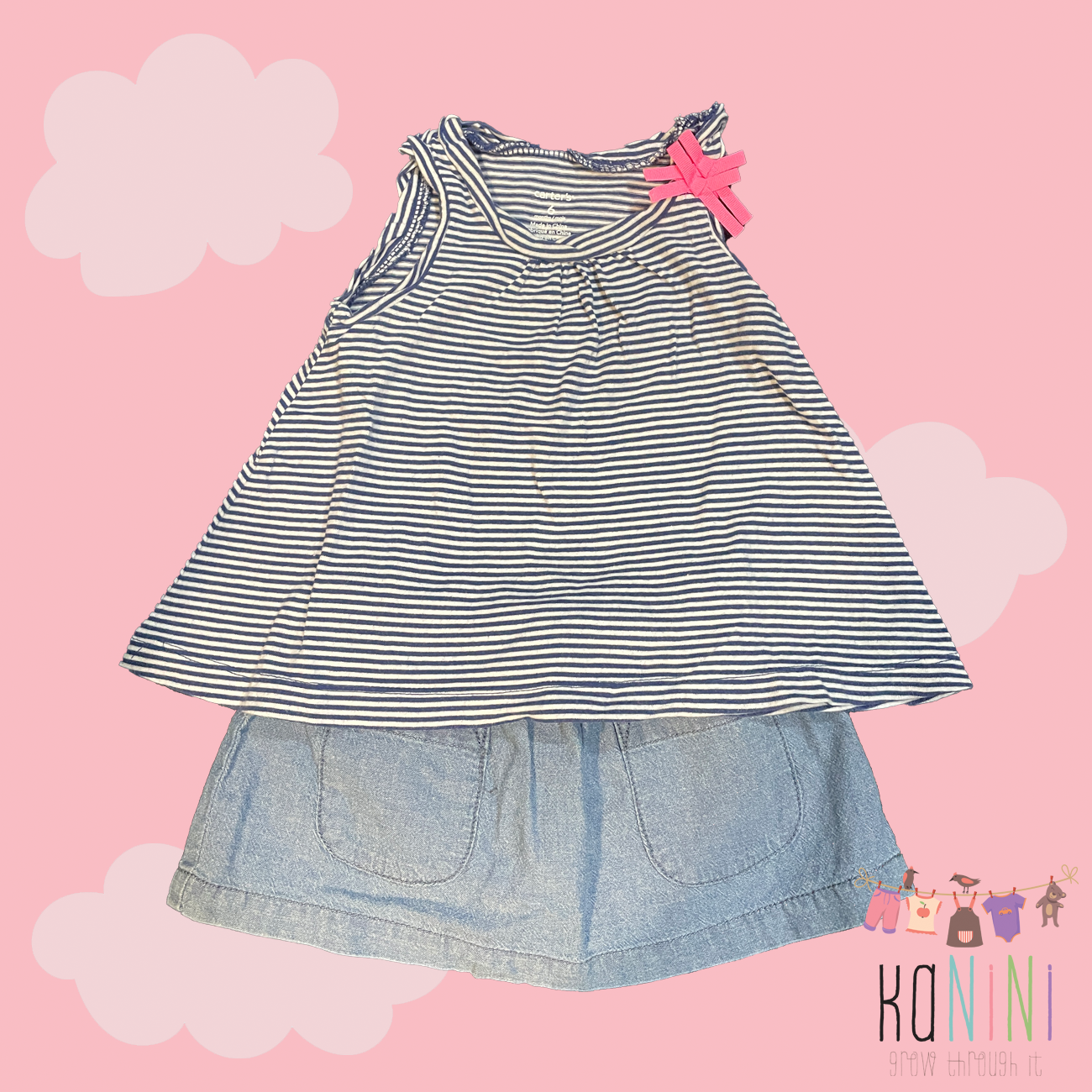 Featured image for “Carter's 6 Months Girls Skirt & Top Set”