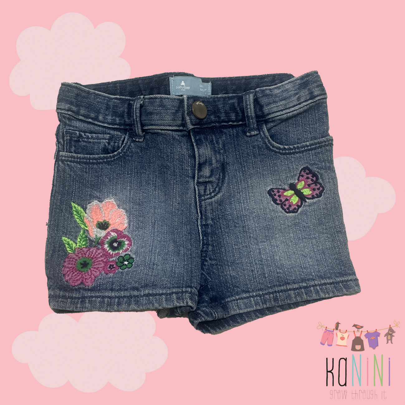 Featured image for “Baby GAP 3 Years Girls Flower Denim Shorts”