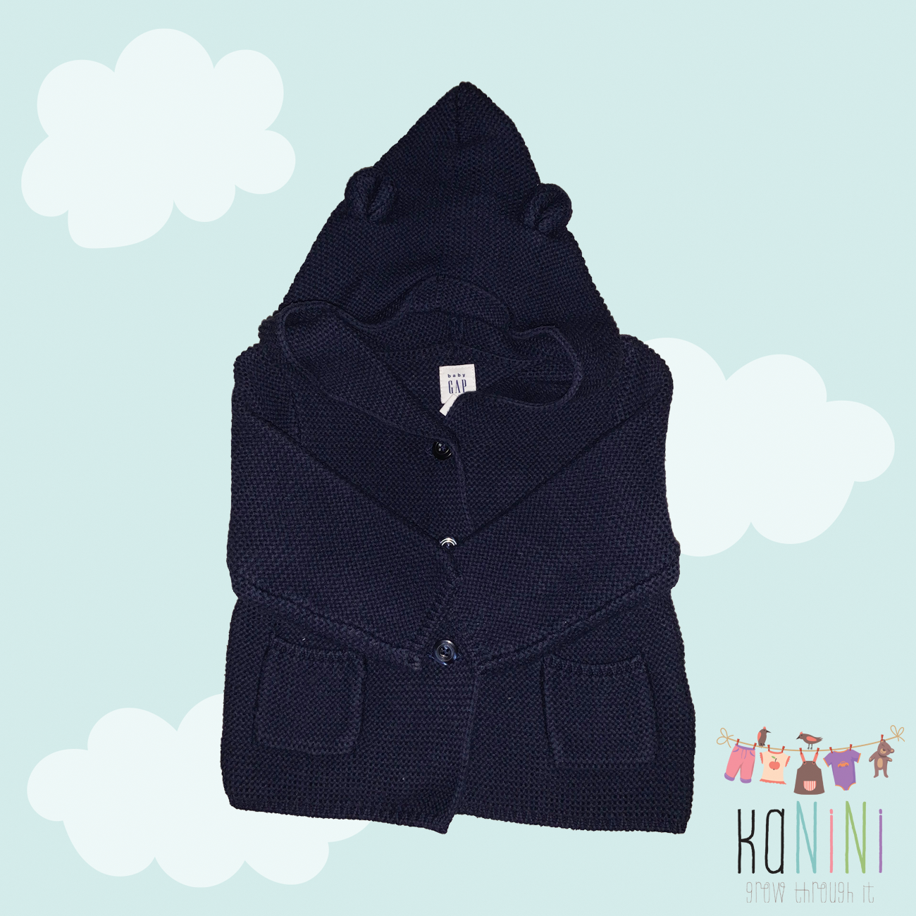 Featured image for “BabyGAP 0 - 3 Months Boys Knitted Hoodie”