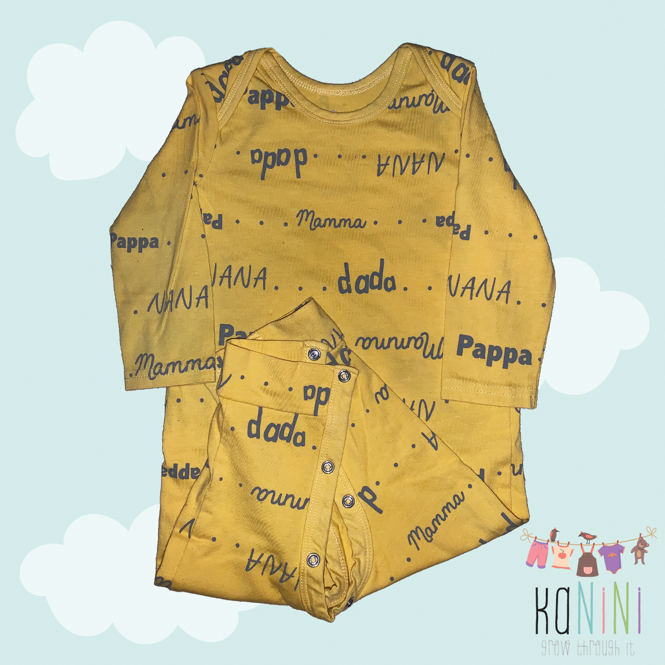 Featured image for “Woolworths 6 - 12 Months Boys Yellow Babygrow”
