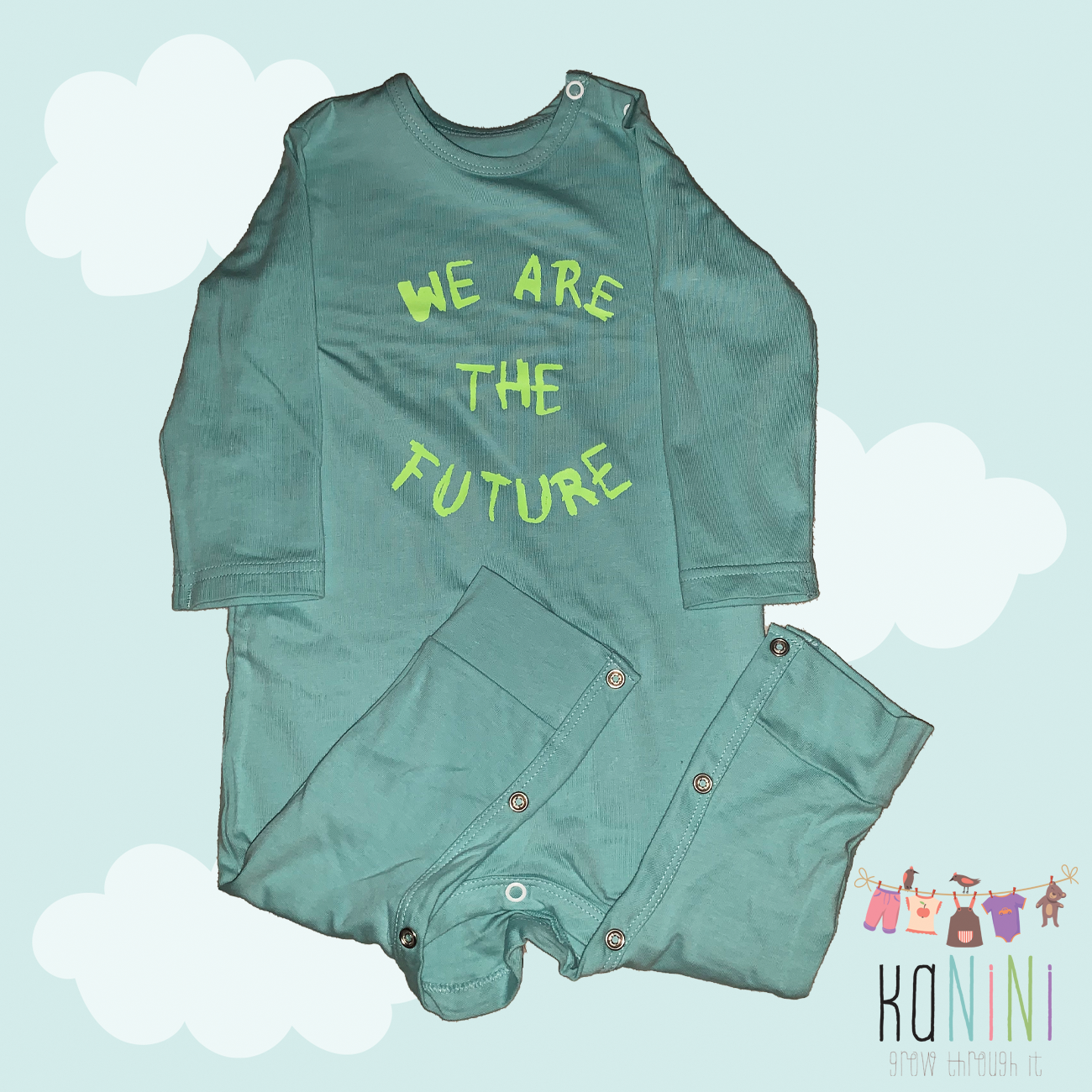 Featured image for “Woolworths 6 - 12 Months Boys Turquoise Babygrow”