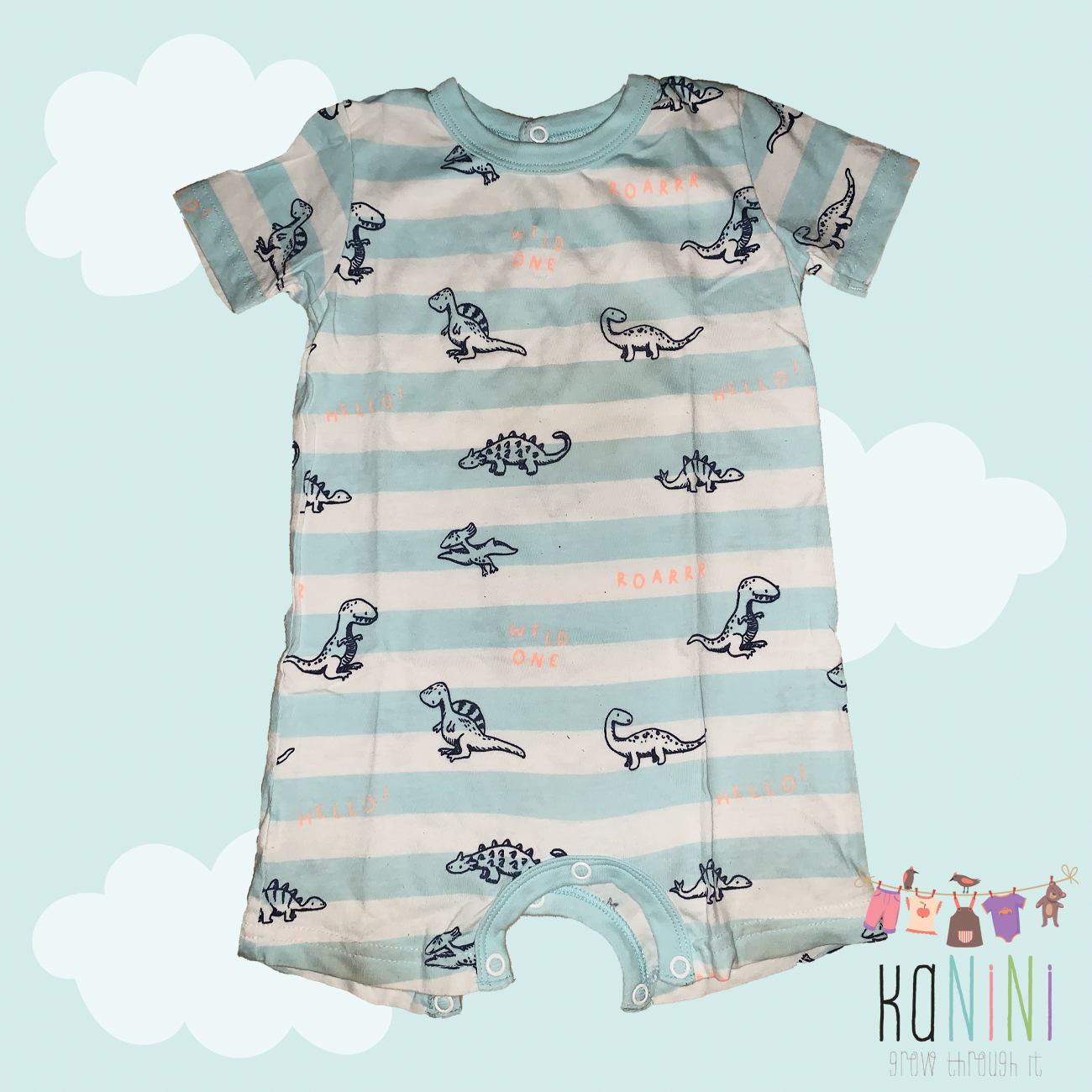Featured image for “Woolworths 6 - 12 Months Boys Striped Romper”