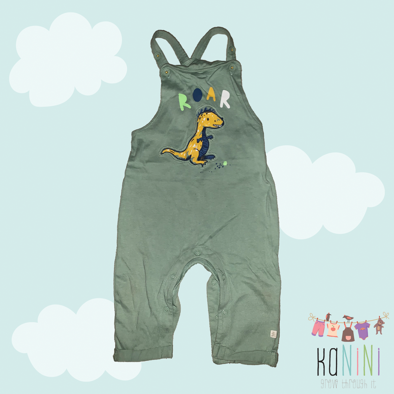Featured image for “Woolworths 6 - 12 Months Boys Green Babygrow”