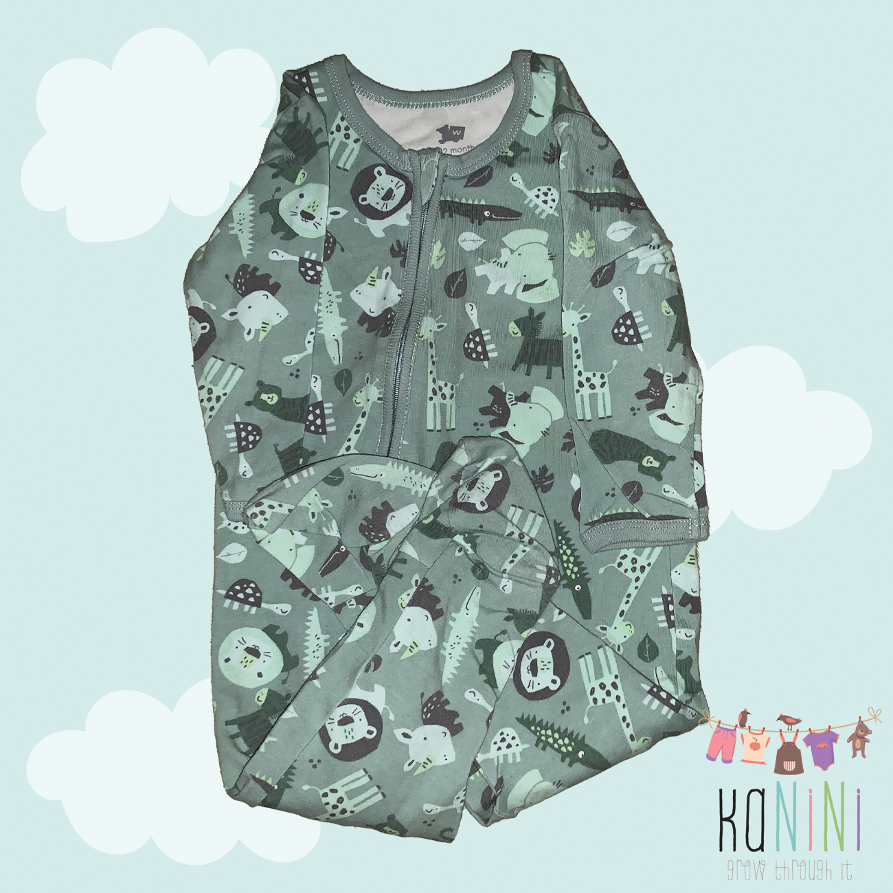 Featured image for “Woolworths 6 - 12 Months Boys Jungle Babygrow”