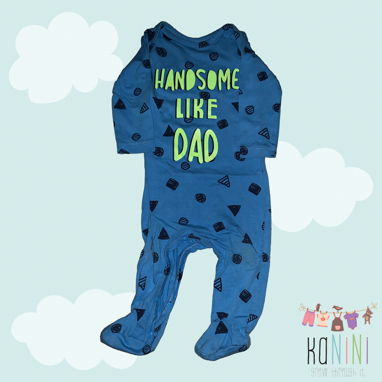 Featured image for “Woolworths 6 - 12 Months Boys Blue Babygrow”