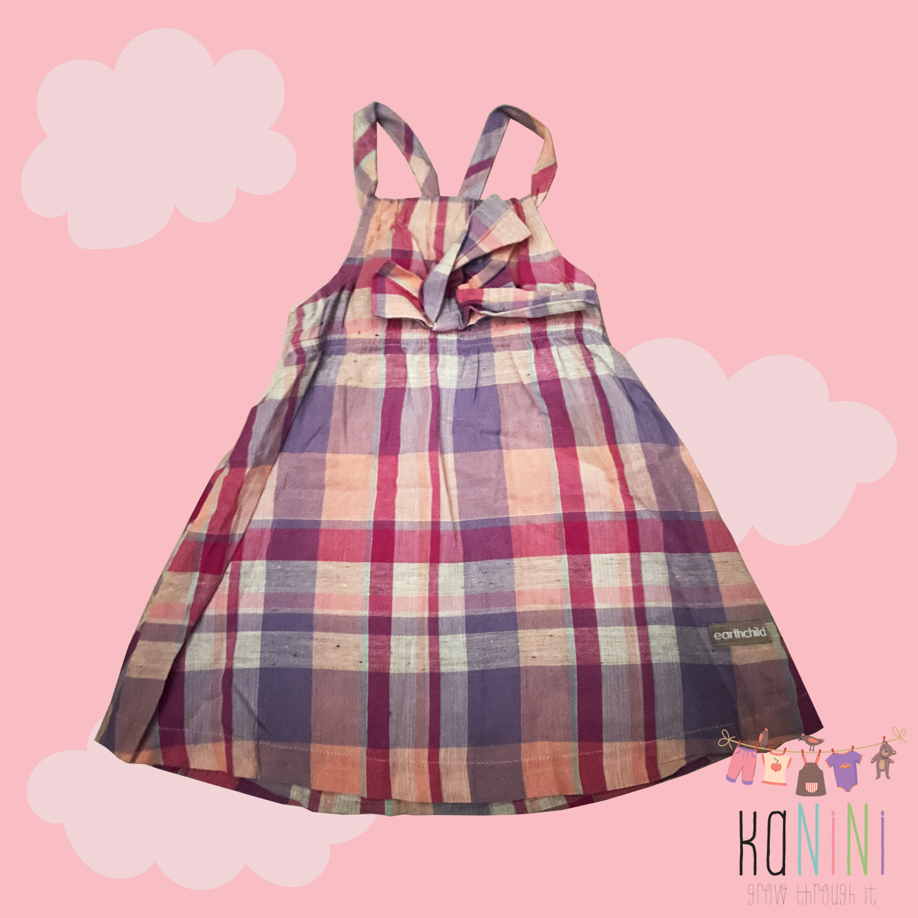 Featured image for “Earthchild 6 - 12 Months Girls Check Dress”