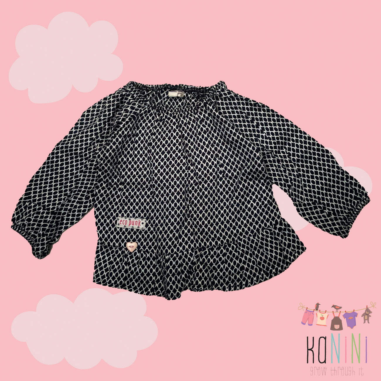 Featured image for “Eco Punk 6 - 12 Months Girls Navy Blouse”