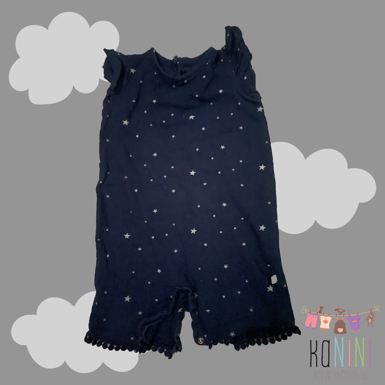 Featured image for “Woolworths 3 - 6 Months Unisex Navy Romper”
